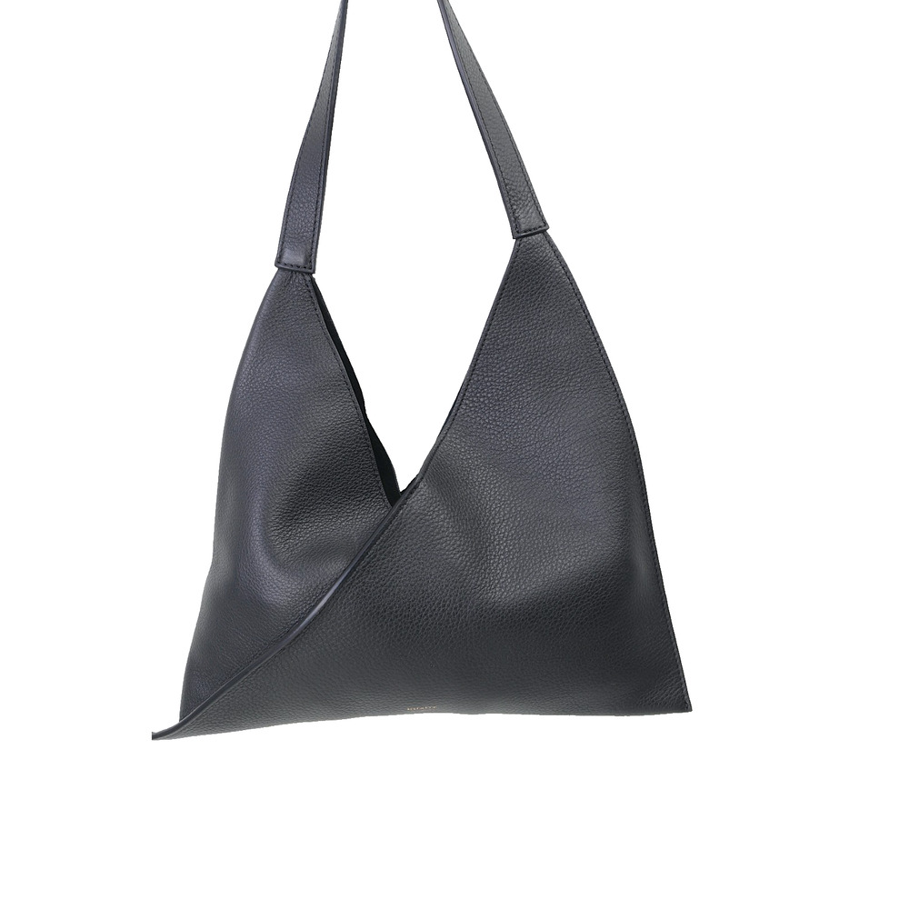 KHAITE Sara Bag Small Black Grained Leather Slouchy Hobo Shoulder Tote Luxury NY